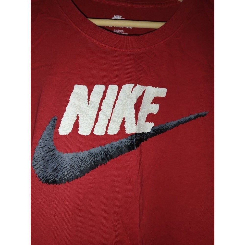 Men's Nike Red with Big White and Black Logo T-Shirt Size XXL - Picture 2 of 5